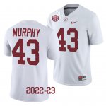 Men's Alabama Crimson Tide #43 Shawn Murphy White 2022-23 NCAA College Football Jersey 2403PMLI1